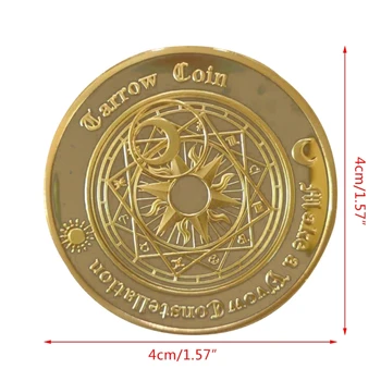 Forgyldt Sun Moon Divination Tarot Mønt Heldig Konstellation Samling Souvenir-Udfordring, Gaver, Kunsthåndværk