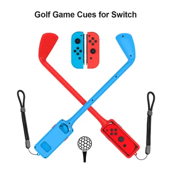 2021 2stk Golf Club Greb Super Rush Skifte Controller Gaming Håndtag til Glæde Con Golf Club Greb for Mario Golf