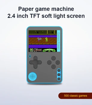 Bærbare Håndholdte spillekonsol Indbygget 500 Klassiske 8-Bit Spil Retro Video Game Console 2,4 Tommer Skærm Børn spillekonsol