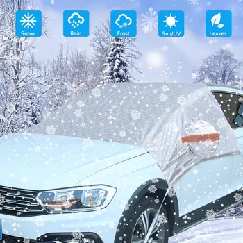 1PC Bil Forrude Vinter, Sne, Sol Beskytte Dække Tarp Is-Skraber til Fjernelse af Støv Lastbil til SUV-Biler, Udvendig Tilbehør