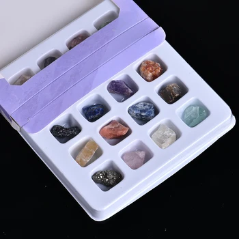 20-i-1 sæt naturlige rock-mineral krystal smykker hjem dekoration samling udsmykning DIY gave gratis fragt 169872