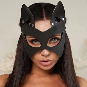 Nye Sexy Læder Maske Bdsm Sex Legetøj Til Kvinder, Trældom, Fetish Øjne Cosplay Ansigt Voksen, Halloween Masker Til Maskebal