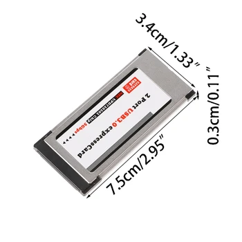 PCI-E port til PCI Express-Til 2-Port USB 3.0-34-mm Expresscard-Card Converter Adapter 170115