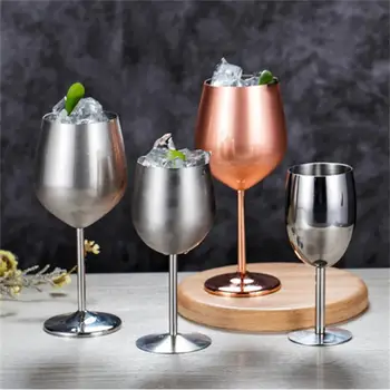 Rustfrit Stål Champagne Cup Vin Glas Cocktail Glas Kreative Juice Drink Barware Køkken Værktøjer 170341