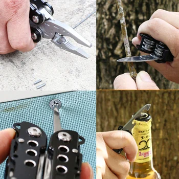 Mini clamp-kabel stripper Fold wire cutter Multiværktøj multifunktion multi-værktøj tang mp udendørs overleve reparation lomme