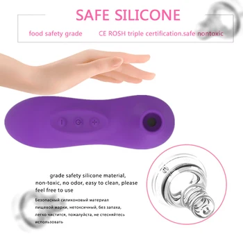 Kraftfuld Clit Sucker Vibrator Tungen Vibrerende Brystvorte Suger Blowjobs Klitoris Stimulator Etotic Sex Legetøj til Kvinder Masturbator 170557