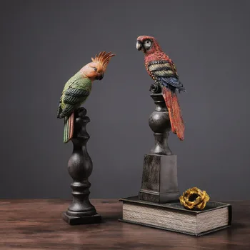 Europæiske Artificialt Papegøje Statue Kreative Harpiks Dyr Skulptur Værelses Desktop Ornament, Dekoration I Hjemmet Udsmykning Tilbehør 170771