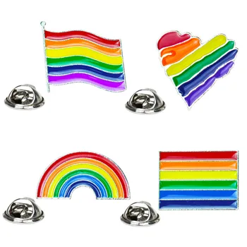Rainbow Pin-Badge Kærlighed Hjerte Banner Broche Jakke Tøj Dråbe Olie Krave Pin-Tegnefilm Broche Taske Tilbehør