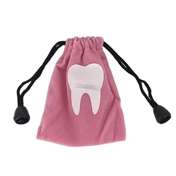 10stk tandklinik gave Løvfældende tænder opbevaringspose tandklinik Gave Baby Primære Tænder Sag Mælk Tænder Taske