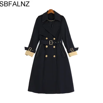 Plus Størrelse 5XL 2021 Vindjakke koreanske Trench Coat For Kvinders Mode Tøj Lang Foråret, Efteråret Pels Camperas De Mujer Gabardina 171166