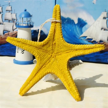 Middelhavet Harpiks Starfishes Kreative Farverige Nautiske Hjem Bar Væg Hængende Dekoration Håndværk Søde Desktop Natur Pynt