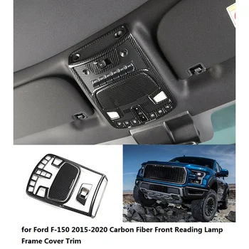 For Ford F150 F-150 Raptor-2020 Bil Carbon Fiber Korn Foran læselamper Lampe Ramme Dække Trim Tilbehør 172285