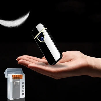 Genopladelige USB-Elektrisk Lighter, en cigaret bil elektroniske lightere Opladning til mænd gaver ingen Plasma-gas rygning tilbehør