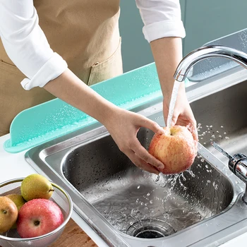 Vask klap Køkken gadgets Vand fastholde artefakt, der tager Opvasken, vask, Splash vand barriere Silikone baffel køkken elementer 172685