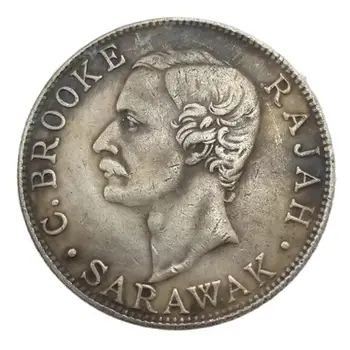 Malaysia Erindringsmønter 1900/1906 Hoved Portræt Sarawak 50 Cent Mønt Samling Kunsthåndværk Souvenir-Dekoration Gave 172784