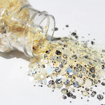 20ml/flaske Søm Glitter 12-farve smør Holografiske Spejl Nail Powder Flake Manicure Af Nail Art Paillet Chrome 3D Glitter 173250