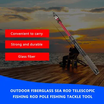 OUTAD fiskestang 1,8 m Teleskop Saltvandsfisk Hånd Glasfiber spinnestang Luksus Pole Enheden Carp Fishing Tackle Værktøj