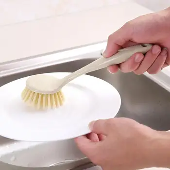 Multifunktions Praktisk Praktisk Køkkenredskab Rensebørste Lange Håndtag Kan Hænges Pot Vaske Børste Køkken Tilbehør