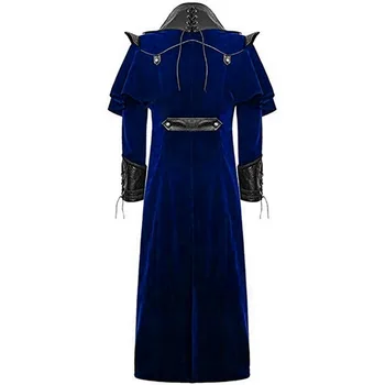 Nice Mænd Retro Gotiske Lang Frakke Tailcoat Vintage Steampunk Lange Jakker Mænd Vampyr Cos Kostume Til Fest Luksus Royal Frakker 173947