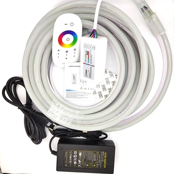 2,4 G RF touch fjernbetjening LED-Belysning Flex LED Neon Lys SMD 5050 96leds/M LED Neon Stribe Lys Vandtæt IP68 DC12V med adapter