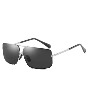Mode Luksus-Pladsen Polariserede Solbriller Til Mænd Klassiske Mandlige Anti-Reflekterende Metal UV400 Polaroid solbriller Spejl Briller 174508
