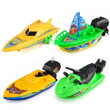 1pc Hastighed Båd, Skib Vind Op Toy Flyde I Vand Kids Legetøj Klassiske Urværk Legetøj Badekar Bruser Badekar Legetøj til Børn Drenge Legetøj