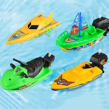 1pc Hastighed Båd, Skib Vind Op Toy Flyde I Vand Kids Legetøj Klassiske Urværk Legetøj Badekar Bruser Badekar Legetøj til Børn Drenge Legetøj
