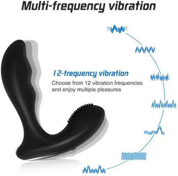 12 Speed Wireless Automatisk Silcent Trådløse G-Spot Vandtæt Prostata Massager Vibrator til mænd Silicone Anal Stimulator Plug 174778