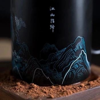 Kaffebæger Kinesisk Stil Keramisk Kop Mælk Kaffe Kop Opvarmet Vand, Ændre Landskabsmaleri Kreativ Gave Desktop Dekoration Cup