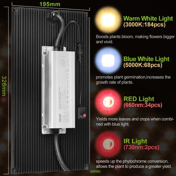 Dæmpbar 1000W 2000W Samsung Led Gro Lampe Fulde Spektrum qb288 LED vækst Lys Højt PPF til Sætteplante, Grønt og Blomstrende