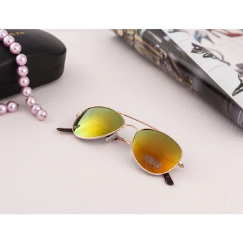 1pc Mode Solbriller Drenge Farverige Briller Spejl, Børn Briller Metal Frame Piger Rejser Briller Uv400 Beskyttelse