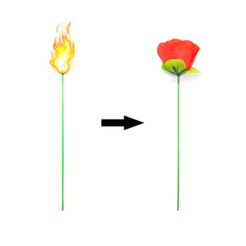 Fantastisk Fakkel til at Rose Brand Magic Trick Flamme, der Optræder blomst professionel tryllekunstner bar illusion rekvisitter Fest Legetøj