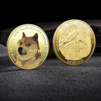 Multi-style Erindringsmønter Dog Mønster CoinBitcoin Ethereum Litecoin Dash Ripple EOS Dogecoin Ada Cardano Crypto Mønt