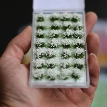 Blomst Cluster Simulering Plante Plante Model Toy Landskab Gør Sand Tabel Diy Diorama Grønne Tog Bygning Spejl Grønne Tog