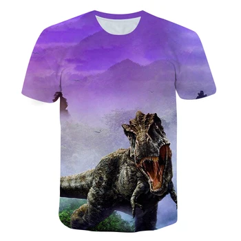 2021 Sommeren Nye Jurassic Park Dinosaur Dreng T-shirt-3D HD-Print Street Fashion Populære 0 Krave, Korte Ærmer Børns Top 177054