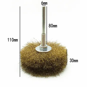 Hjul kobbertråd brush børste For Mini Drill Roterende Værktøjer Polering Børste