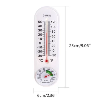 Indendørs Væg-monteret Termometer Hygrometer Hjem Haven Drivhus Luftfugtighed Meter Induktiv Pointer Avl Termometer 177330