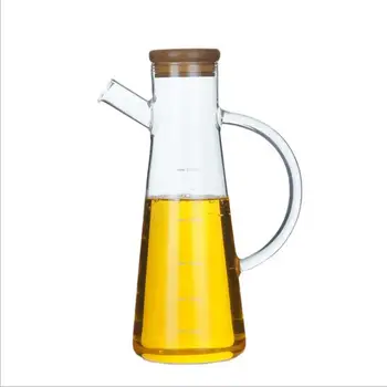 Køkken Olivenolie Flaske Glas Cruet Flaske Eddike, Soja Sauce Og Tæt Olie Vingar Flaske Køkken Sauce Pumpeflasken