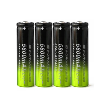 Nye 18650 Lithium Batterier Lommelygte 18650 Genopladeligt Batteri 3,7 V 5800 Mah til Lommelygte + Smart Universal USB oplader, 17771