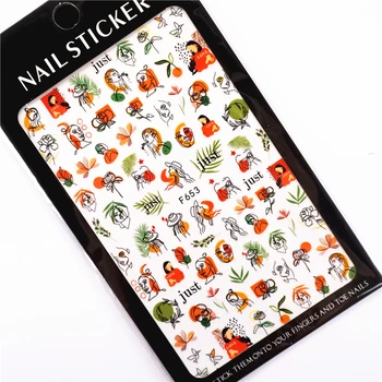 10stk Frugt Type Nail Stickers Vandmelon, Jordbær, Avocado, Kirsebær Nail Art Manicure Decal Dekorationer Negle Stickers til 3D 178056