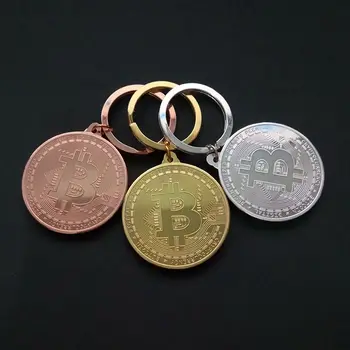 Nye Mønt Nøglering Bitcoin Erindringsmønter Samlere Mønt Nøglering Venner, Gaver, Smykker Lavet Af Kobber Forgyldt Indretning Vedhæng Tilbehør