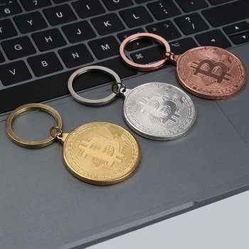 Nye Mønt Nøglering Bitcoin Erindringsmønter Samlere Mønt Nøglering Venner, Gaver, Smykker Lavet Af Kobber Forgyldt Indretning Vedhæng Tilbehør