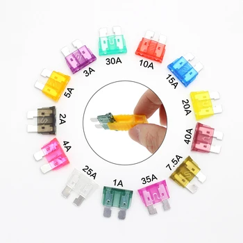 Auto Fuse Mellemstore Blade Bil Sikring Sortiment Kit 130pcs 1A 2A 3A 4A 5A 7.5 EN 10A, 15A, 20A, 25A, 30A 35A 40A Automotive Sikring Sortiment 178783