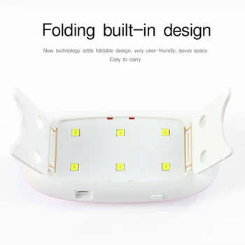 Mini 6W Søm tørremaskine Bærbare 6 LED-UV-Manicure Lampe Negle USB-Kabel Brug i Hjemmet Søm lampe til Tørring af Negle