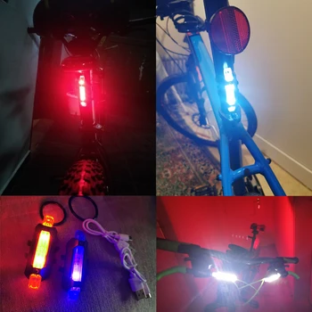 3 Farve Cykel Lys Bærbare USB-Genopladelige Cykel Sikkerhed Advarsel Lys Baglygte Cykling baglygte Super Lyse Cykel Lys 179482