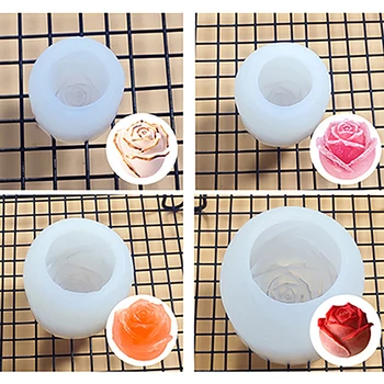 Steg Blomst Silikone Forme Cupcake Topper Fondant 3D Kage Bryllup Udsmykning Værktøjer Chokolade, Ler, Gips Gumpaste Forme