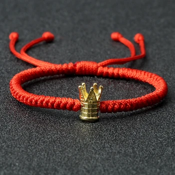 Charm Krone Perler Flettet Armbånd Håndlavet Heldig Reb Tibetanske Buddhistiske Armbånd & Armbånd Vintage Armbånd Til Kvinder, Mænd Gave 179587