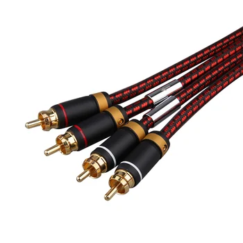 30cm kort RCA kabel-oxygen-fri kobber HIFI røde og hvide RCA-to-til-to audio-CD-audio forstærker dobbelt lotus signal line 180473