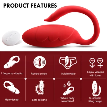 Sexlegetøj Vibrator, Dildoer for Kvinder Trådløs Fjernbetjening Magic Vibrator G Spot Klitoris Sex legetøj til Par Vibrerende Æg Svane
