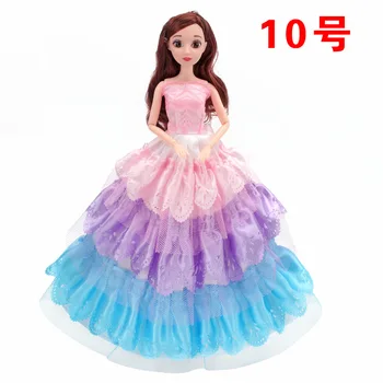 1/6 Xi Ya Barbie 30cm Dukke Tilbehør Sæt Dukke Tøj Bryllup Hale Kjole Kjole til Aften i Legetøj til Børn, der Ikke Omfatter Dukke 181306